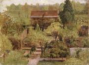 Christian Friedrich Gille Garden oil painting
